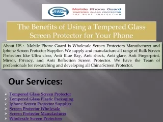 The Benefits of Using a Tempered Glass Screen Protector for Your Phone