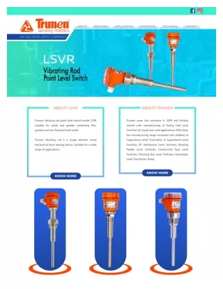Vibrating Rod Level Switch | Trumen Technologies Pvt. Ltd.