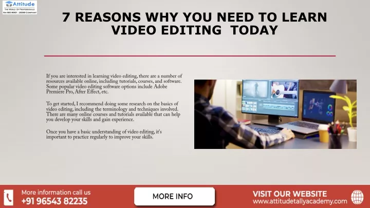 7 reasons why you need to learn video editing today