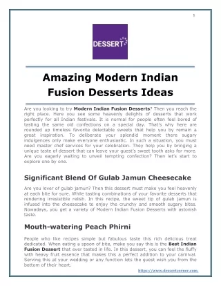 Best Modern Indian Fusion Desserts Company - Locate Near me