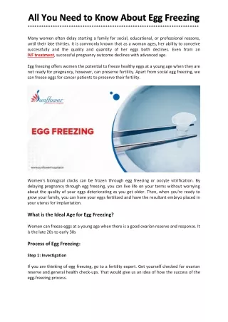 all you need to know about egg freezing many