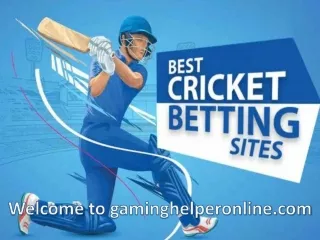 Cricket Bet Online India - Gaminghelperonline
