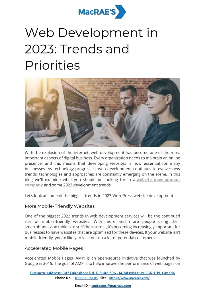 web development in 2023 trends and priorities