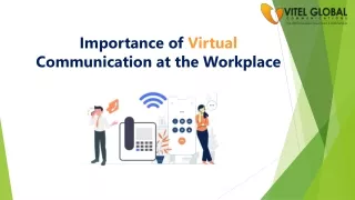 Importance of Virtual Communication Tools