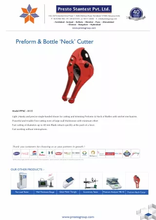 Buy Best quality bottle neck cutter at best price in India