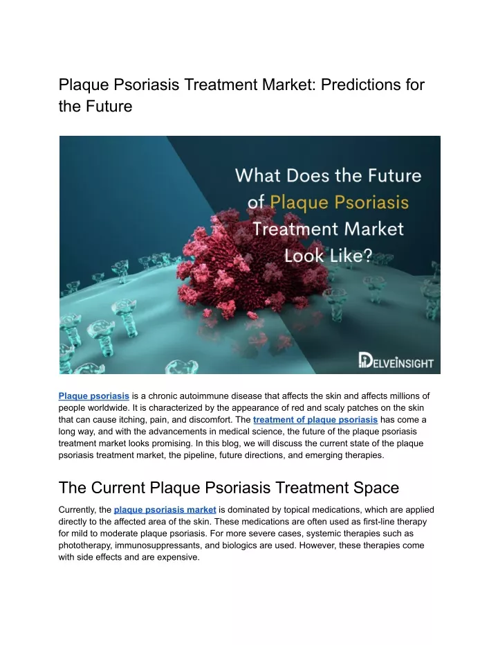 plaque psoriasis treatment market predictions