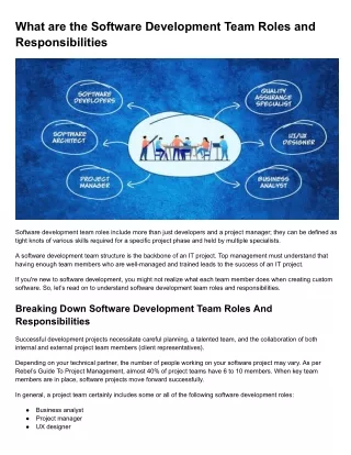 What are the Software Development Team Roles and Responsibilities