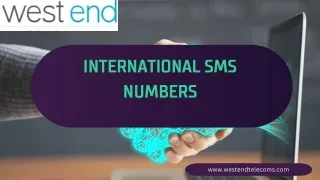 Get Online International SMS numbers  | West End Telecoms