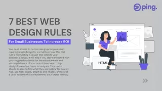 7 Best web design rules for small businesses to Increase ROI