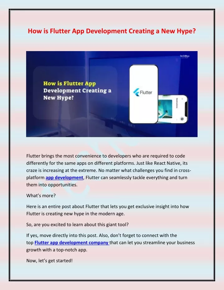 how is flutter app development creating a new hype