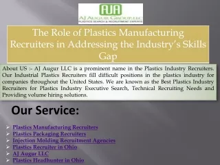The Role of Plastics Manufacturing Recruiters in Addressing the Industry’s Skills Gap