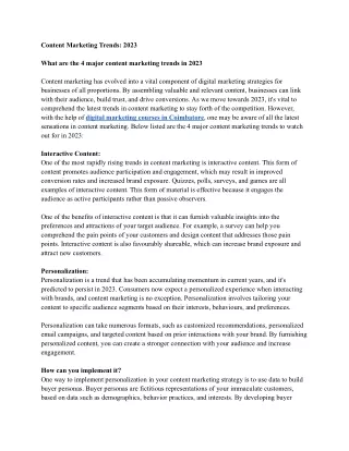 content marketing trends 2023