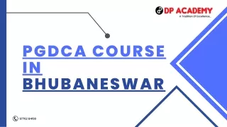 PGDCA course in Bhubaneswar