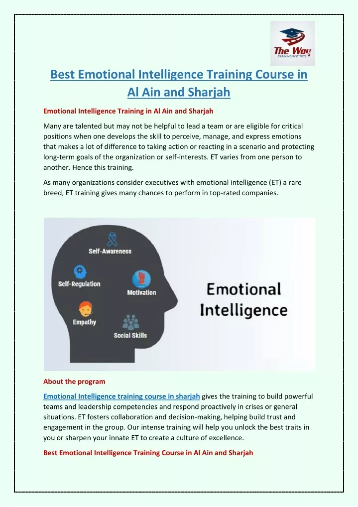 best emotional intelligence training course