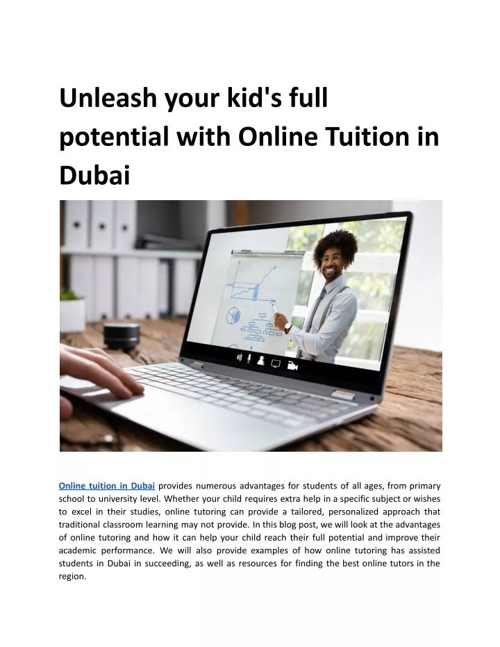 unleash your kid s full potential with online