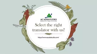 select the right translator with us