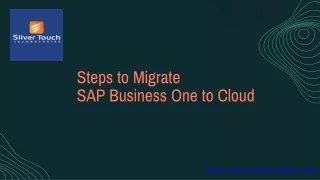 Step to Migrate SAP Business One to Cloud