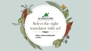 select the right translator with us