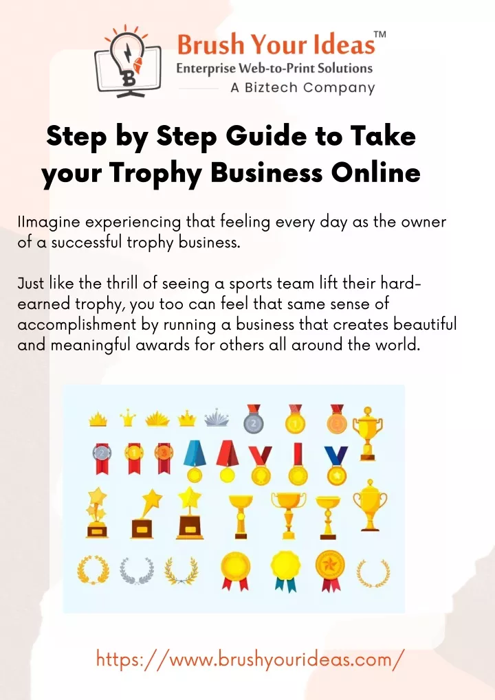 step by step guide to take your trophy business