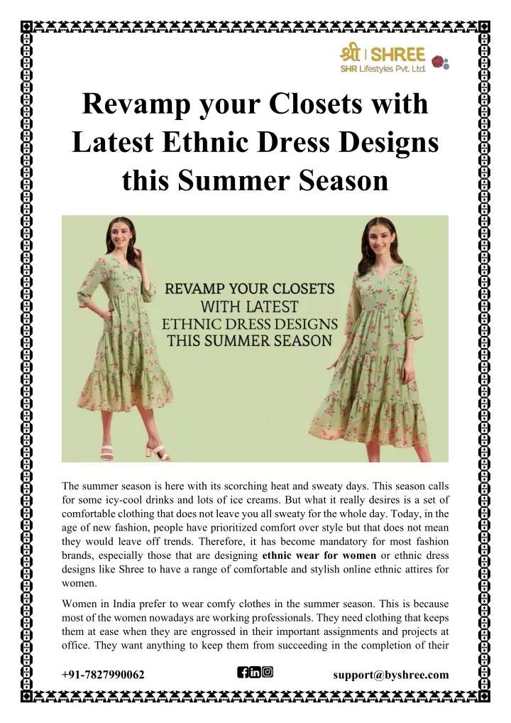 revamp your closets with latest ethnic dress