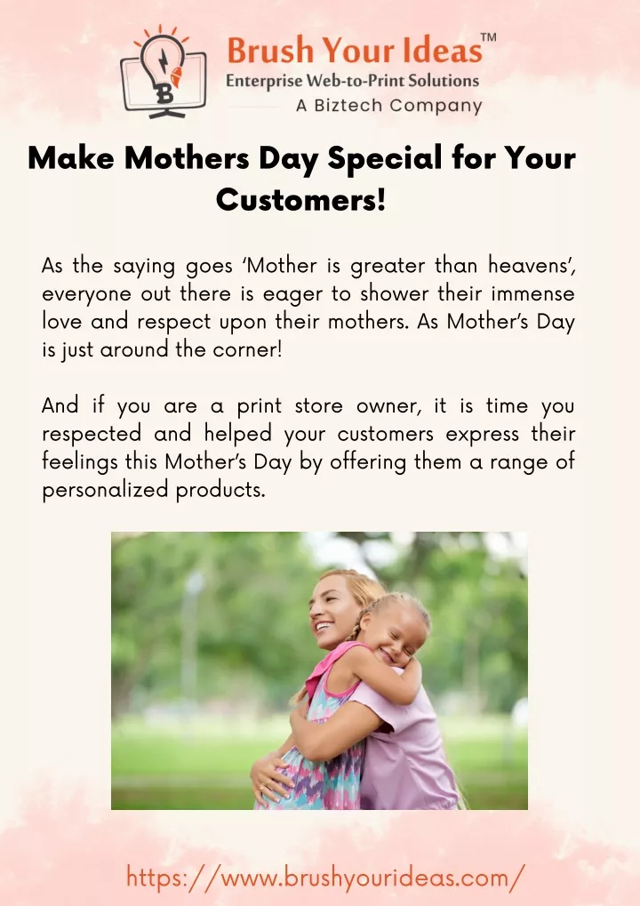 make mothers day special for your customers