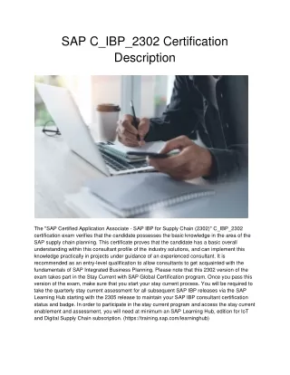 sap c ibp 2302 certification description