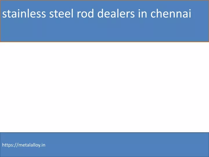 stainless steel rod dealers in chennai