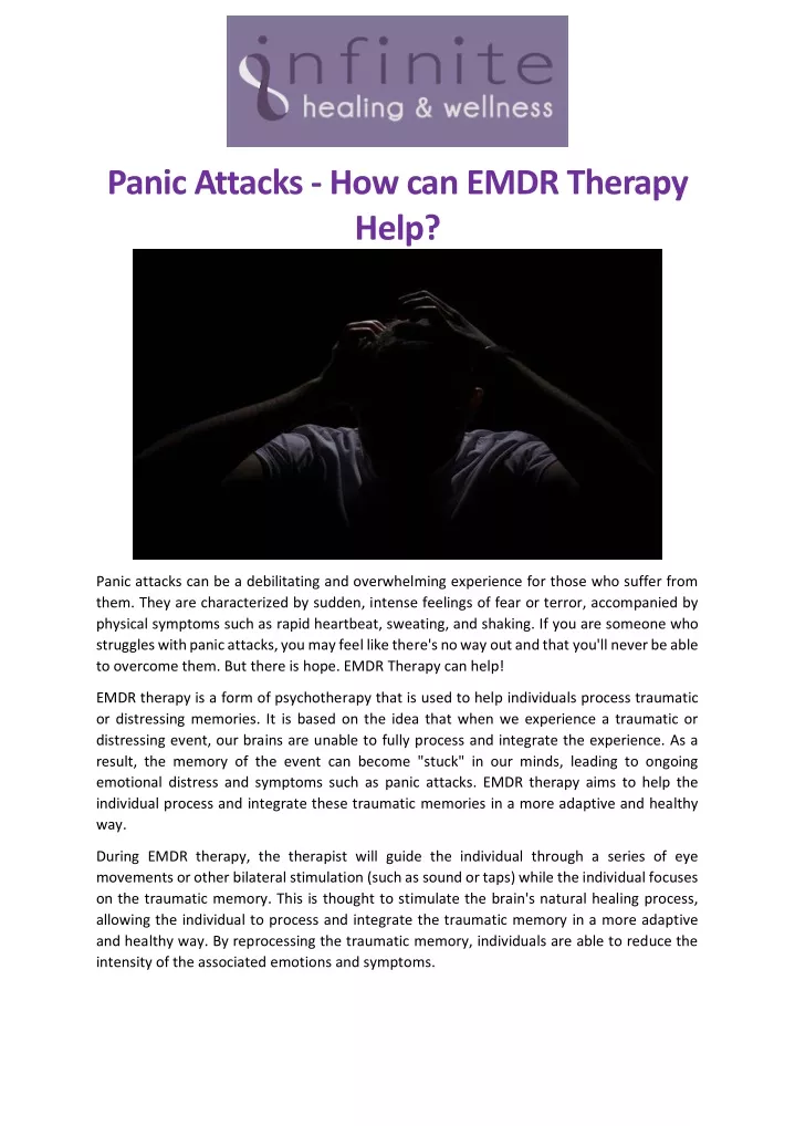 panic attacks how can emdr therapy help