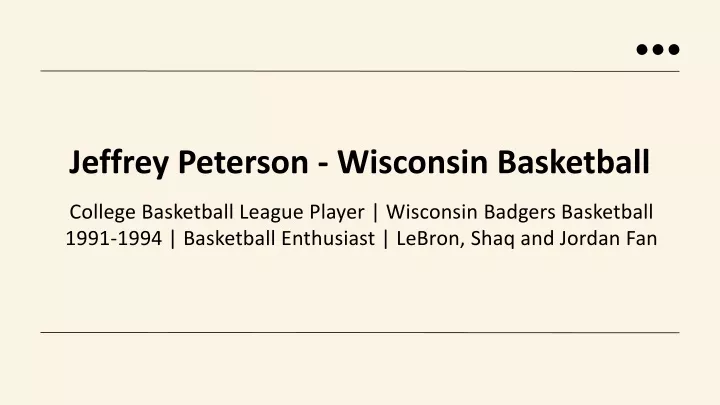 jeffrey peterson wisconsin basketball