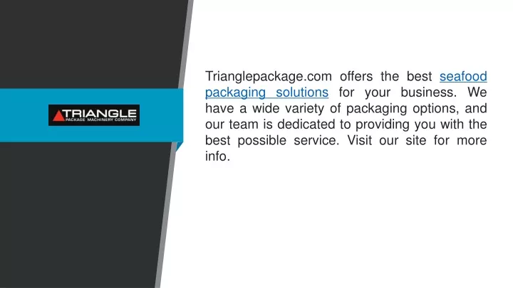 trianglepackage com offers the best seafood