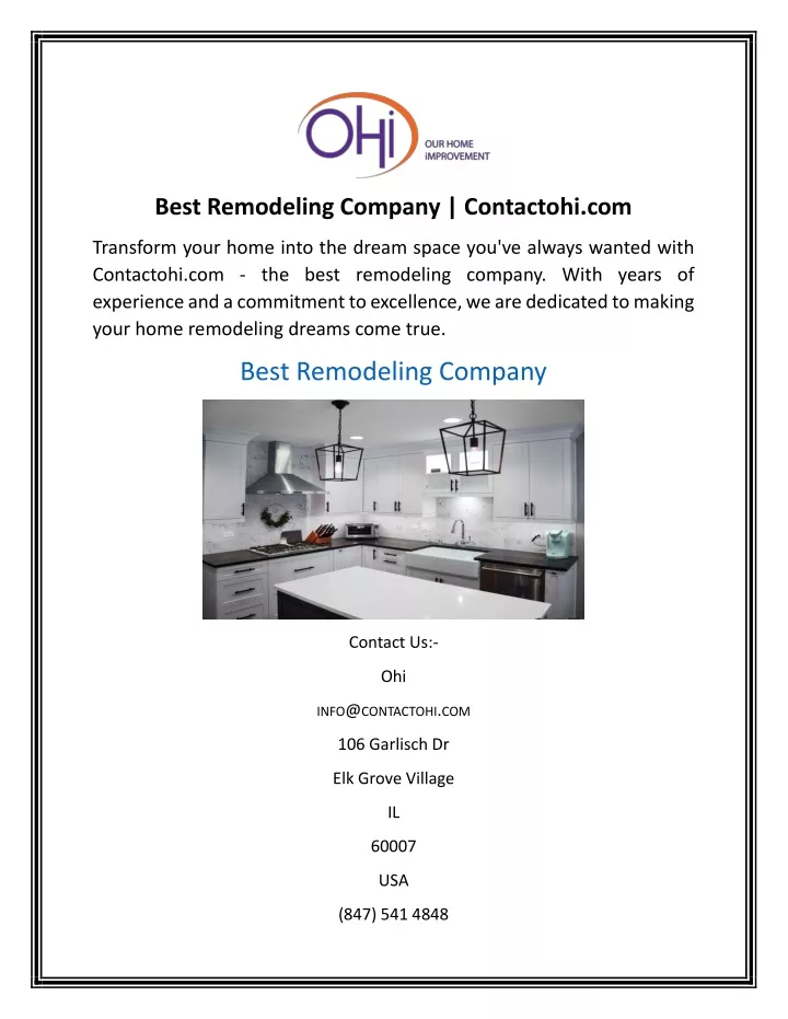 best remodeling company contactohi com