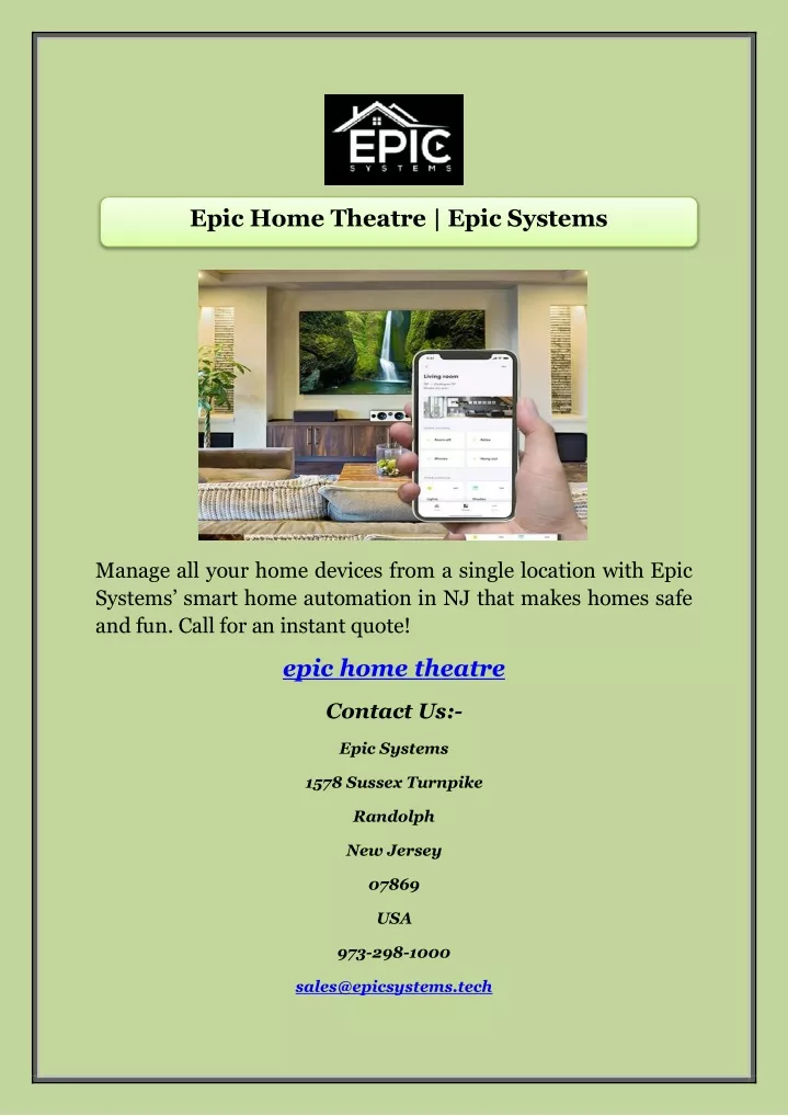 epic home theatre epic systems