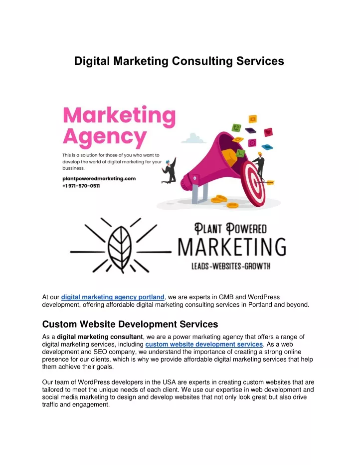 digital marketing consulting services