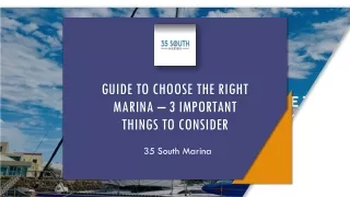 Guide to Choose the Right Marina – 3 Important Things to Consider