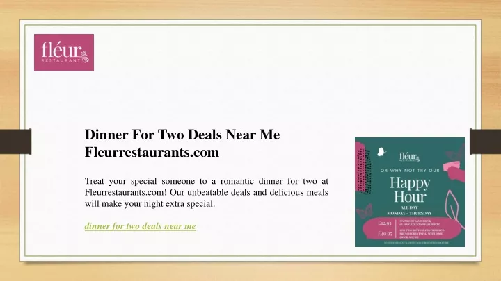 dinner for two deals near me fleurrestaurants com