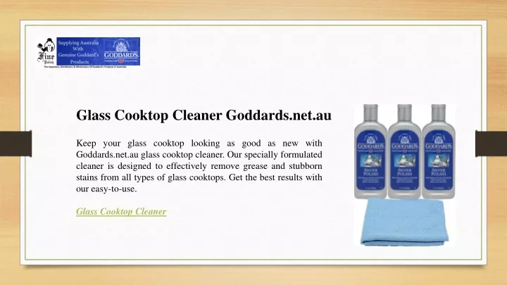 glass cooktop cleaner goddards net au