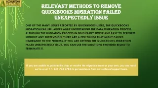 relevant methods to remove quickbooks migration failed unexpectedly issue