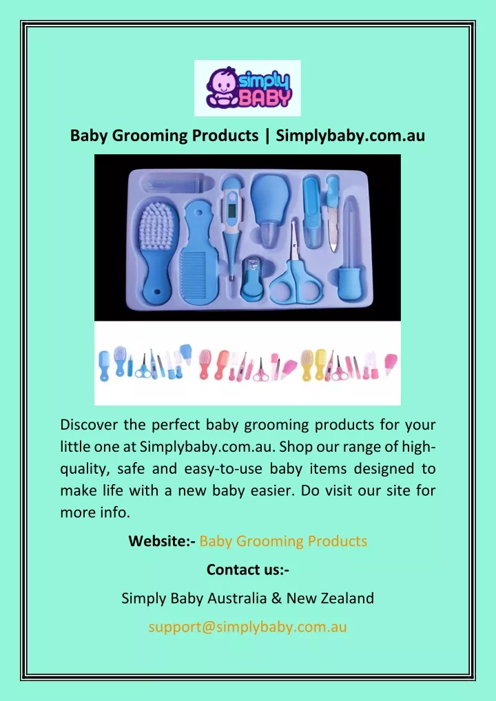 baby grooming products simplybaby com au