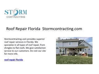 Roof Repair Florida | Stormcontracting.com