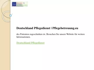 Deutschland Pflegedienst  Pflegebetreuung.eu