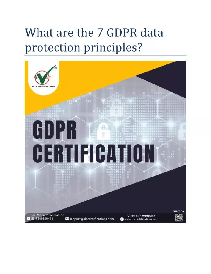 what are the 7 gdpr data protection principles