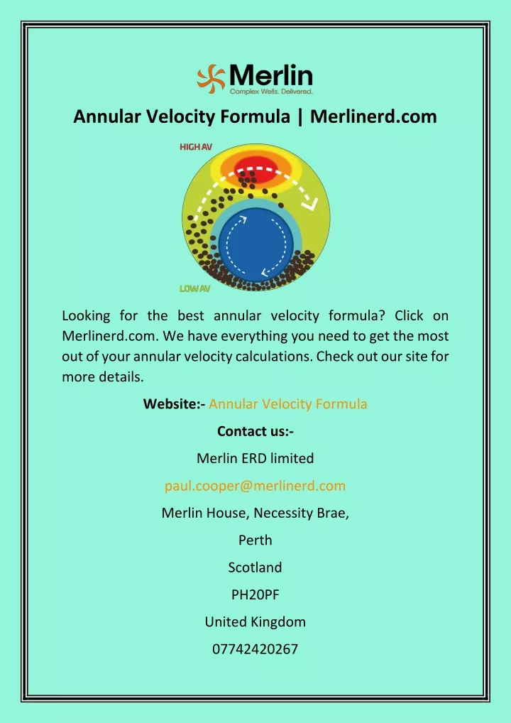 annular velocity formula merlinerd com