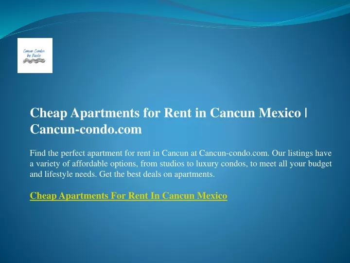 Cheap apartments in cancun xplor water park cancun