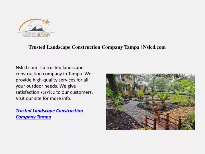 trusted landscape construction company tampa