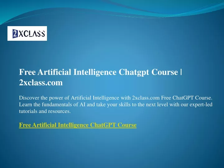 free artificial intelligence chatgpt course