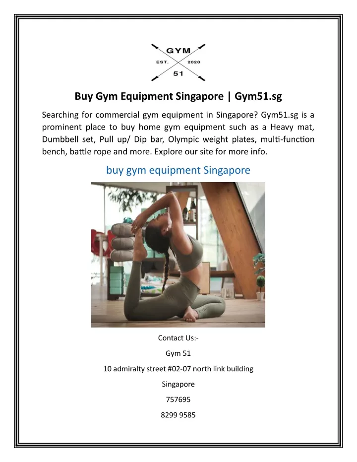 buy gym equipment singapore gym51 sg