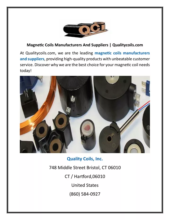 magnetic coils manufacturers and suppliers