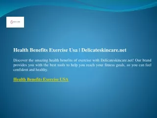 Health Benefits Exercise Usa  Delicateskincare.net