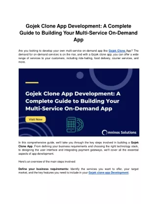 gojek clone app development a complete guide