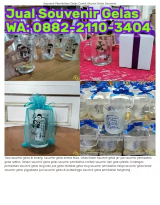 ౦882.2II౦.34౦4 (WA) Harga Souvenir Gelas Pernikahan Souvenir Gelas Balikpapan